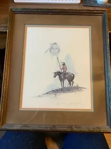 BEAUTIFUL FRAMED SIGNED JOHNNY HAWK NATIVE AMERICAN PICTURE WITH FREE SHIPPING - Picture 1 of 5