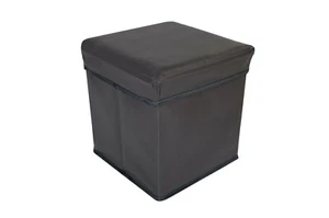 Faltbarer Sitzwürfel Aufbewahrungsbox Sitzhocker Sitzbank Truhe Fußbank Taupe - Bild 1 von 1
