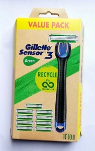 Gillette Sensor 3 One Handle 10 X Cartridges Value Pack - Picture 1 of 8