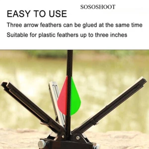 Archery Fletching Jig Vanes Stick Rubber Fletches DIY Making Arrows Adjustable - Picture 1 of 7