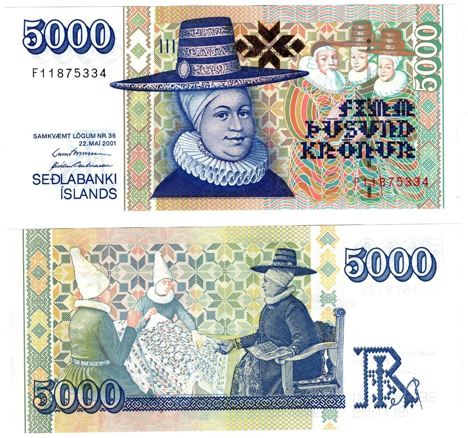 2005 Iceland 5000 Kronur P60 (3) Banknote UNC Davíð Oddsson & Eiríkur Guðnason - Image 1 of 1