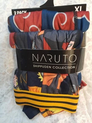 NEW ~ NARUTO  ~ 2 pack of Mens Boxer Brief size XL ~ Soft Fabric ~ USA shipping - Image 1 of 2