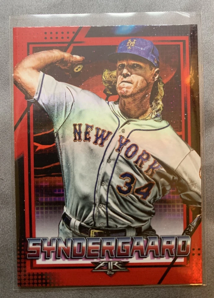 2020 Topps Fire  - Noah Syndergaard Red #145 - Red Parrallel New York Mets  - Image 1 of 2