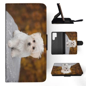 FLIP CASE FOR SAMSUNG GALAXY|MALTESE DOG 9 - Picture 1 of 120