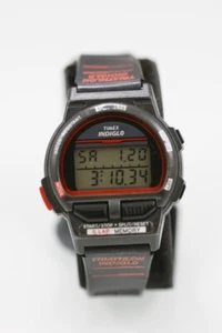 Timex Indiglo Damen Uhr Grau Kunststoff Schwarz 50m Datum Hell Chron Alarm Quarz - Bild 1 von 6