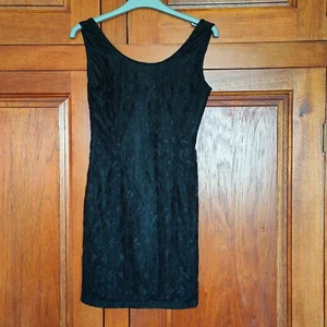 Mela loves London size XS black lace sleeveless dress with bow - Picture 1 of 7
