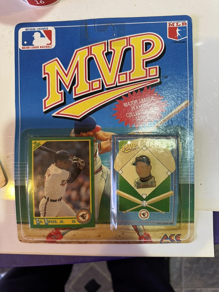 1990 Ace Novelty Cal Ripken Jr MVP Collector Pin Series & Score Card Orioles HOF - Image 1 of 1