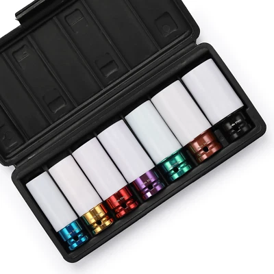 1/2" Drive Wheel Protector Impact Socket, Extra Thin Wall, Rim Protect Sleeves - Image 1 of 4