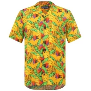 VILEBREQUIN Men s BANANA GO CHARLY Cotton and Linen-Blend SHIRT. Size Medium - Picture 1 of 6