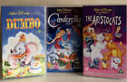 Walt Disney Classics X3vhs Collection Dumbo Cinderella Aristocats