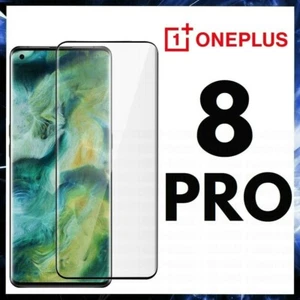 For ONEPLUS 8 PRO CURVED SCREEN PROTECTOR 9D FULL COVER GORILLA TEMPERED GLASS - Picture 1 of 9