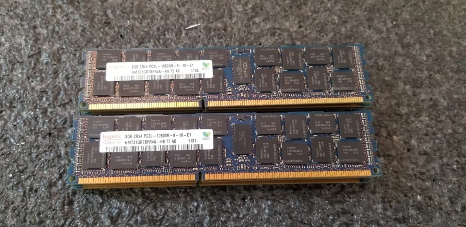 Hynix HMT31GR7BFR4A-H9 8GB 2Rx4 PC3L-10600R-9-10-E1 Lot of 8 - Image 1 of 1