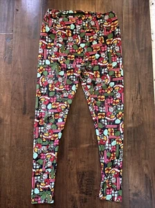 ~LuLaRoe Leggings~Christmas Santa Packages~Girls L / X Tall Curvy Holiday - Picture 1 of 7