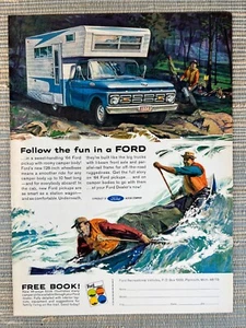 Ford Pickup Truck Camper Body Recreation Vehicle 1964 Vintage Print Ad - Picture 1 of 1