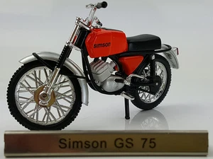 1/24 Atlas Simson GS 75 Red motorcycle model - Picture 1 of 1