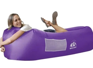 Sofá de aire tumbona inflable Wekapo-portátil a prueba de agua púrpura - Imagen 1 de 9