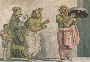 NAPLES, STREET MUSICIANS MOSAIC, Italy - Vintage POSTCARD - Picture 1 of 2