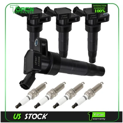 4 Pack For 11 12 13 14 2015 Kia Optima 2.0L L4 Ignition Coil and Spark Plug - Image 1 of 4