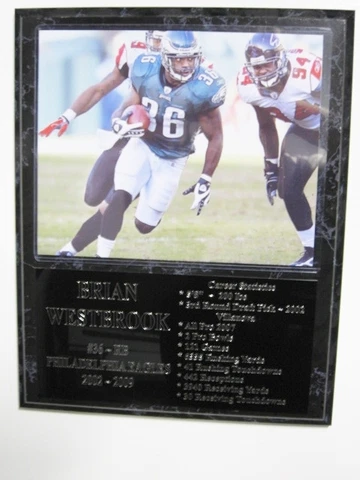 Brian Westbrook - Philadelphia Eagles statistics plaque - New Lower Pricing!! Cover