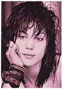 JOAN JETT & BLACKHEARTS * Custom ACEO * Novelty * MUSIC ARTIST * Art Card * ATC - Picture 1 of 2
