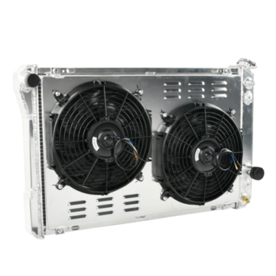 Алюминиевый радиатор 3 ряда 12 В тонкий вентилятор плащаницы для 1982-1992 Chevy Camaro Firebird - Изображение 1 из 4