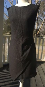 NY & Company Kleid Gr. 2 schwarz schimmernd Stretch asymmetrischer Saum - Bild 1 von 10