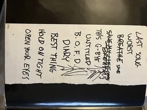 Zach Myers HANDGESCHRIEBEN Setlist Fairwell Shinedown SIGNIERT von Zach & Zack Mack - Bild 1 von 4