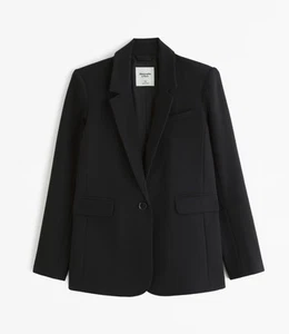 Abercrombie & Fitch Classic Suiting Blazer Black XL NWT - Picture 1 of 8