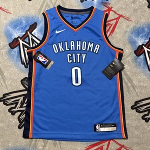 Russell Westbrook #0 OKC Thunder Oklahoma City Boy's M (10/12) Jersey Nike - Picture 1 of 6
