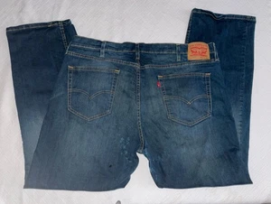 Pantalones de mezclilla Levis 559 para hombre 42x32 azul calce relajado cremallera tiro medio elásticos - Imagen 1 de 9