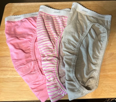 赛马粉红色棉高法国切割内裤内裤内裤 3 件装全新无标签 — 第 1/3 张图片