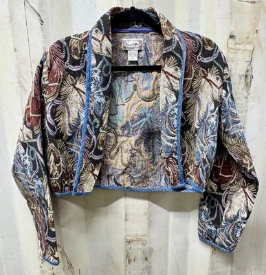 Vintage Carrie Allen Half Jacket Horse Tapestry  Size Large - Image 1 of 4