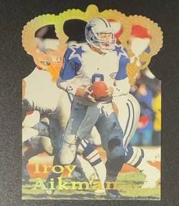 Troy Aikman 1995 Pacific Crown troquelado dorado #DC-4 - Dallas Cowboys - Imagen 1 de 2