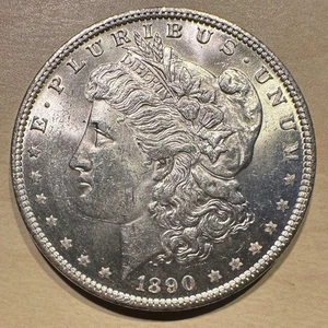 1890 Morgan Silver Dollar High Grade BU Luster - Picture 1 of 2