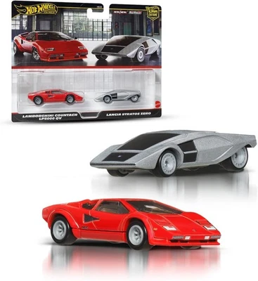 HW Premium Real Riders Countach LP5000 QV E Stratos Zero - Immagine 1 di 4