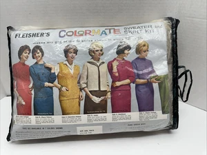 Vintage 60er 70er FLEIHER’S Yarn Style Mates Pullover Rock Set Schurwolle Beige - Bild 1 von 12