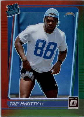 2021 Donruss Optic Rated Rookie Preview Red and Green #304 Tre' McKitty - FB - Image 1 of 2