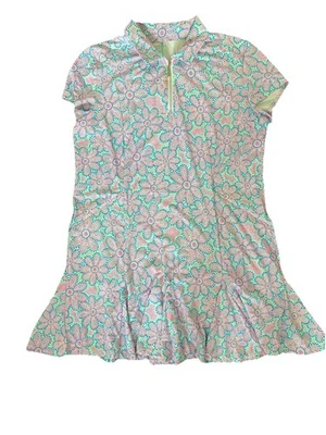 Vestido Beachtime Lulu B Talla L Floral Elástico Upf50 Golf Tenis Pickleball Preppy Foto 1 de 4