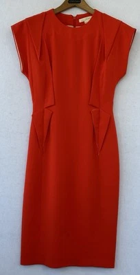 Vestido Lápiz O’2nd Barney’s NY Naranja Colorido Negocios Carrera Formal Talla 2 Foto 1 de 4