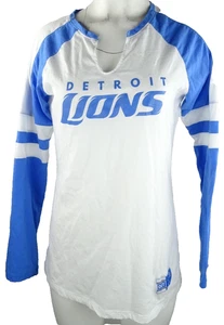 Detroit Lions NFL Majestic Women's Notch-Neck Long Sleeve T-Shirt - Picture 1 of 7