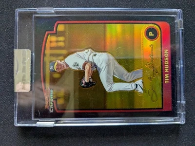 Бейсбольная карточка 2003 Bowman Chrome Gold Refractor No 101 Тим Хадсон /170 (NM) - Изображение 1 из 3