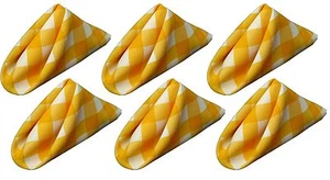Set Napkins Checkered Polyester 20X20" (6Units) Variety Colors By Broward Linens - Picture 1 of 14
