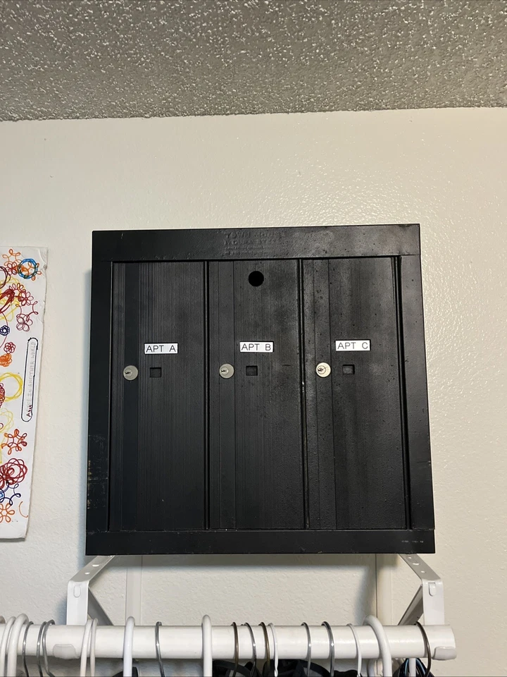 Vertical Mailbox - 3 Doors - Aluminum - Surface Mounted - USPS Access - Image 1 of 1