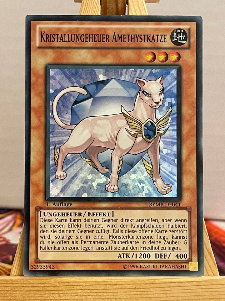 Kristallungeheuer Amethystkatze RYMP-DE041 Super Rare Deutsch  NM YUGIOH - Bild 1 von 1