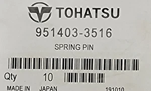 Pin de resorte Tohatsu 9514033516M (se vende cada uno) - Imagen 1 de 2