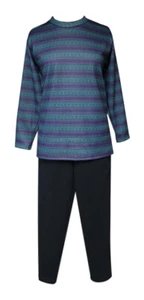 Juego de pantalones de lana adaptativos a presión trasera - rayas púrpuras - Imagen 1 de 4
