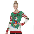 Its Our Time Womens Ugly Christmas Sweater Tunic "Dream Big" Juniors Size L NWT
