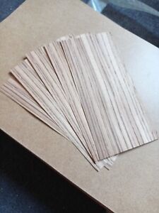 Zebrano Holz Furnier 5 Blatt 27,7 cm x 13 cm Intarsien Einlegearbeiten 