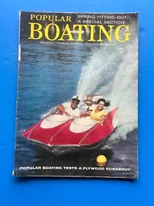 Popular Boating Magazine April 1958 Vintage Boat & Motor Bell Boy Evinrude Sail - Picture 1 of 8
