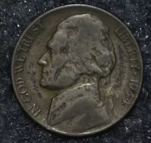 1944-P Silver Wartime Nickel 40% Silver Clad Album Filler Fine US-25060 - Picture 1 of 2